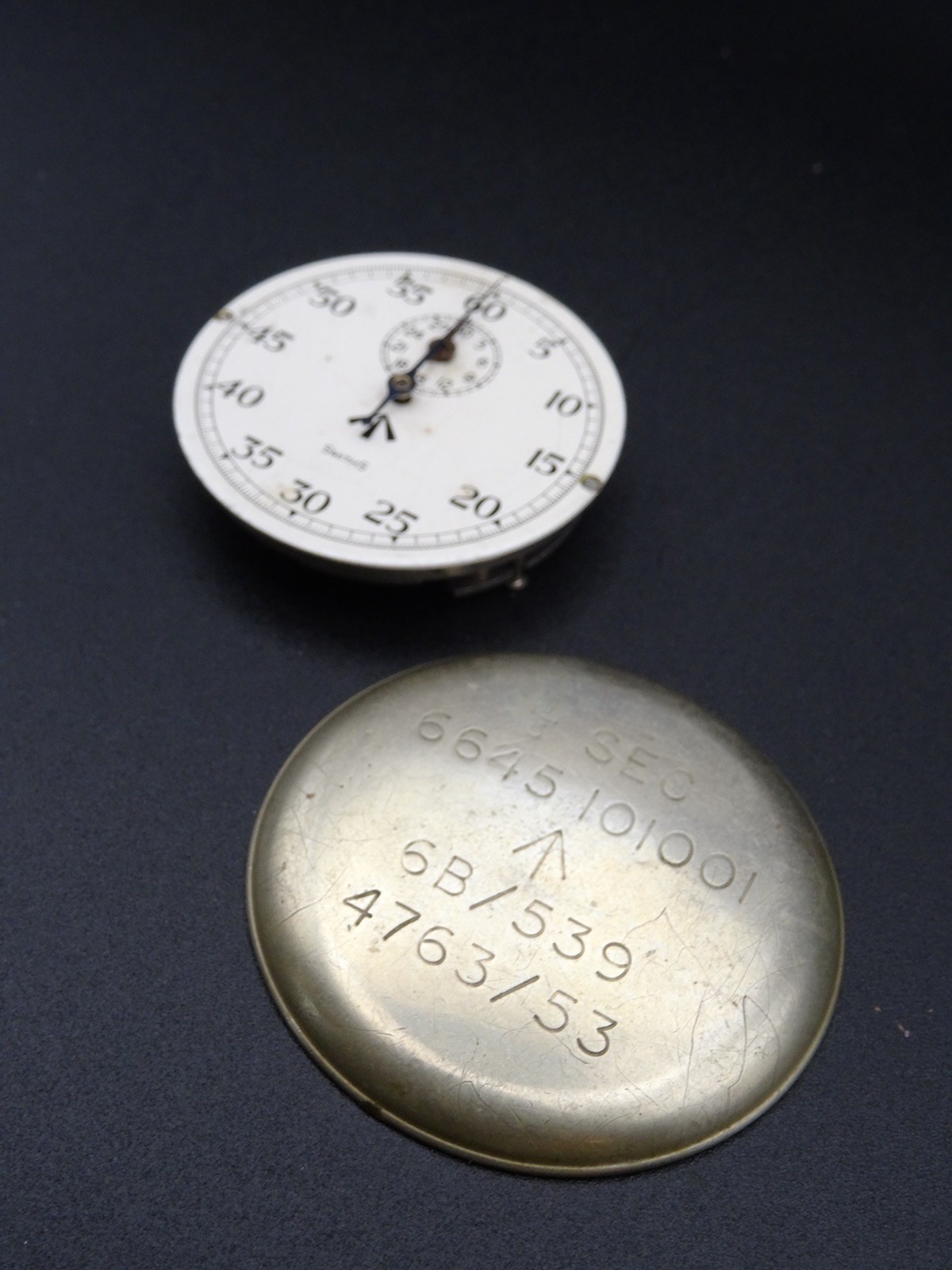 Smiths Military Broad Arrow Movement Dial & Case Back 1/5 Second