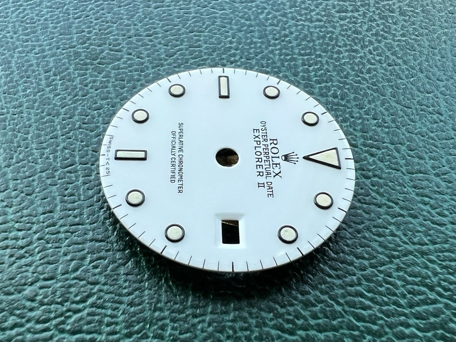 Authentic ROLEX Explorer II 16550 16570 40mm White Patina TRITIUM DIAL – OC#1243
