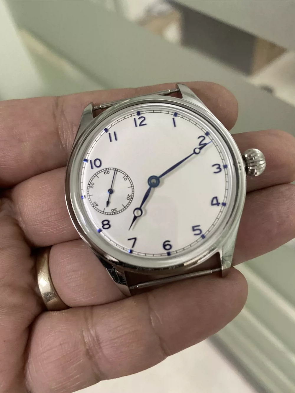 42mm Stainless Watch Case ST3600 Movement Manual Mechanical Movement 37MM Dial