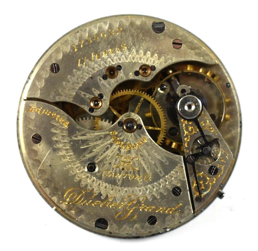 Vintage Hampden Dueber Grand 12s 17J OF Pocket Watch Movement lot.fh