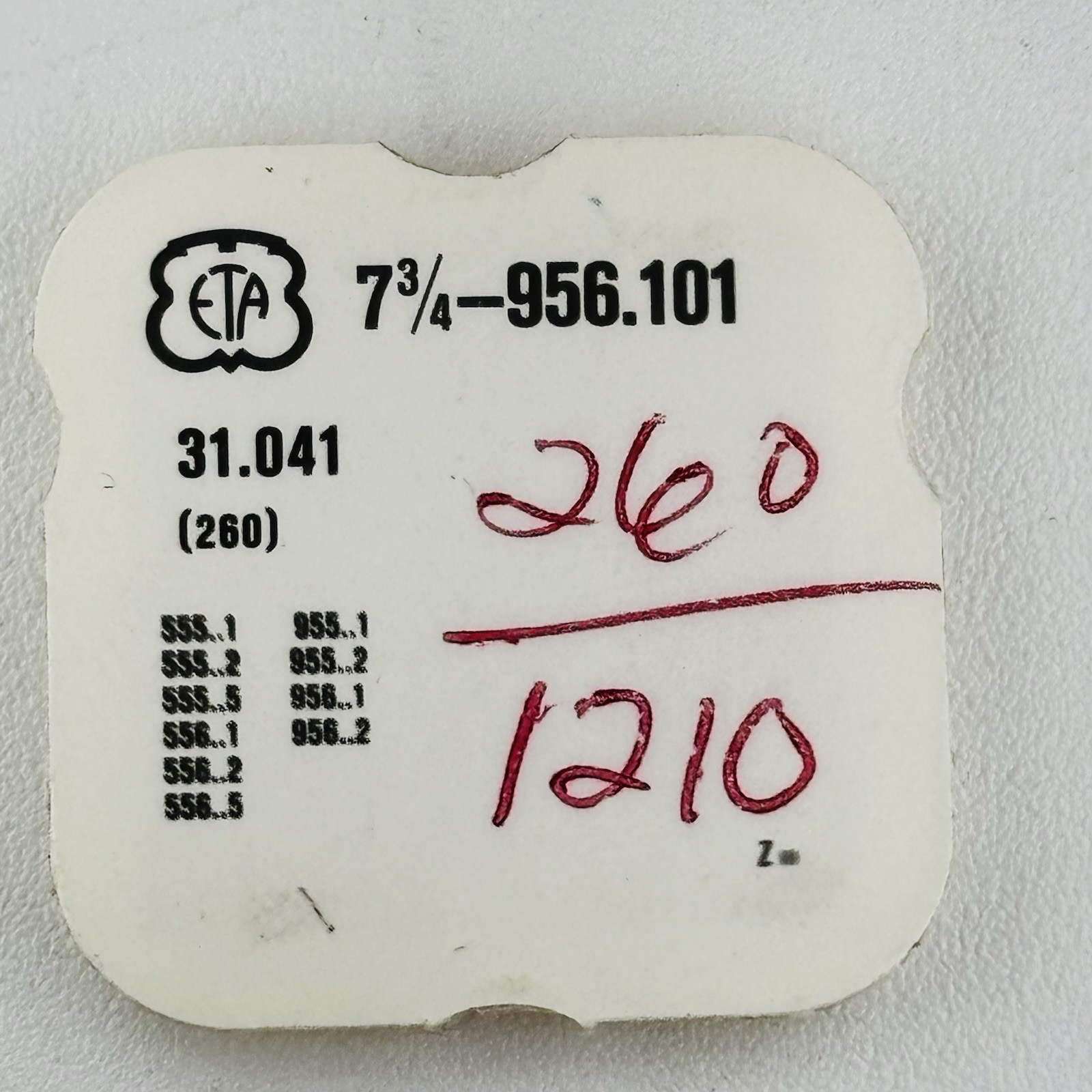 Genuine ETA 956.101 #260 Minute Wheel 31.041 NEW