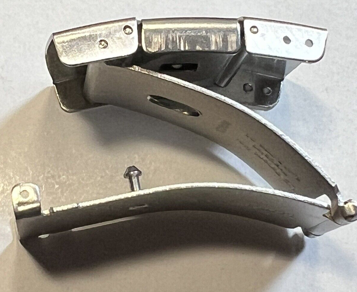 Folding Clasp Catch for Leather or Full Width Bracelet With Push Button Release