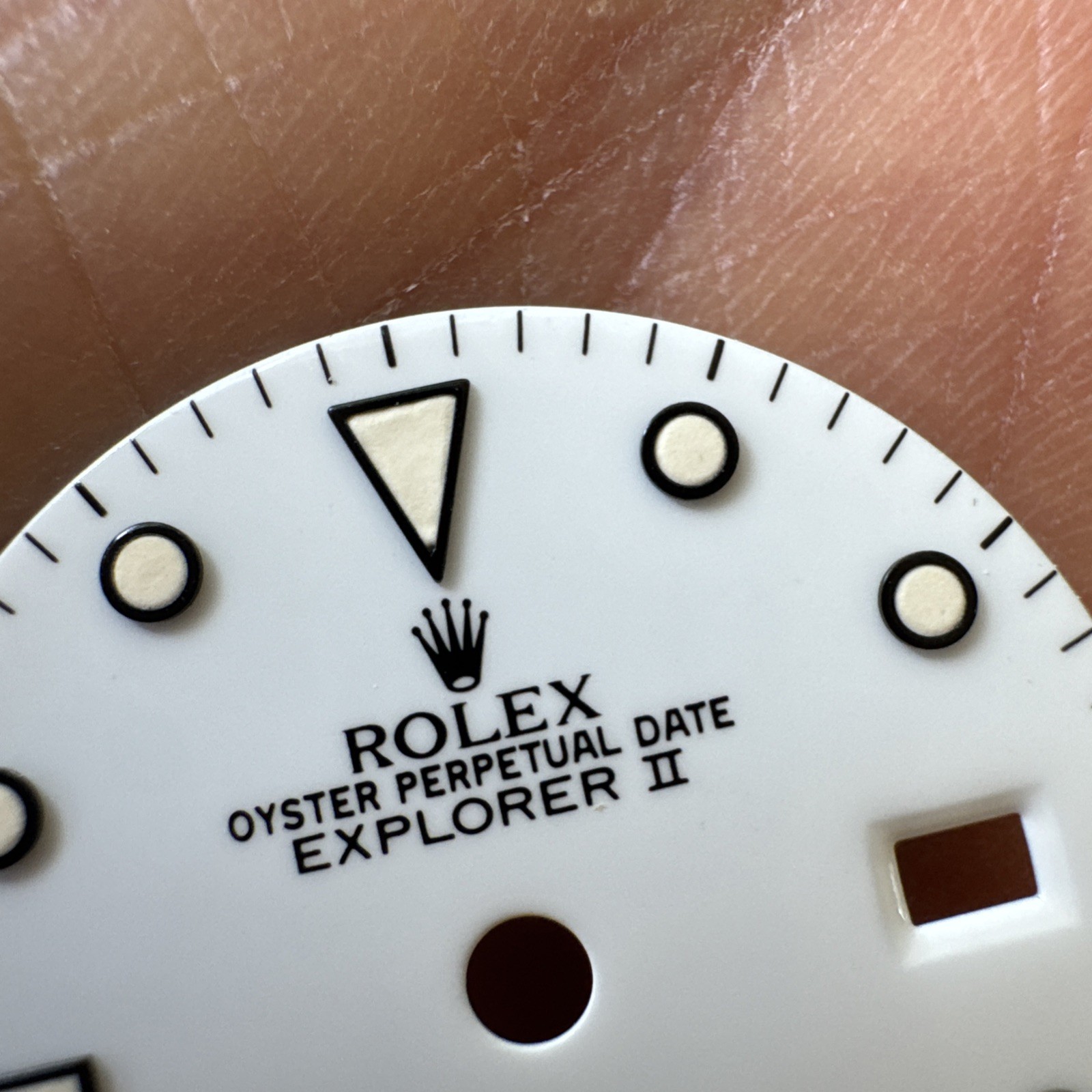 Rolex Explorer 16570 White Corn Chichi di mais circa 1995 Tritium Patina (102)