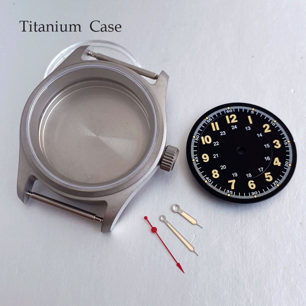Sapphire Glass Titanium Watch Case 39MM Fit NH35 Miyota 8215 PT Waterproof Case
