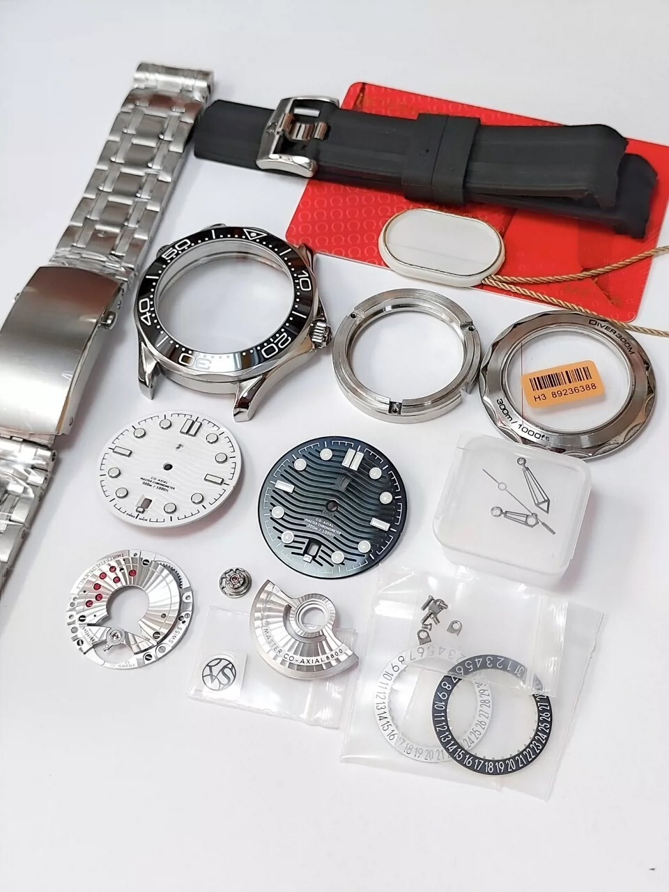 42mm Stainless Steel Watch Case With Band Kit for Seamaster Diver 300 2824