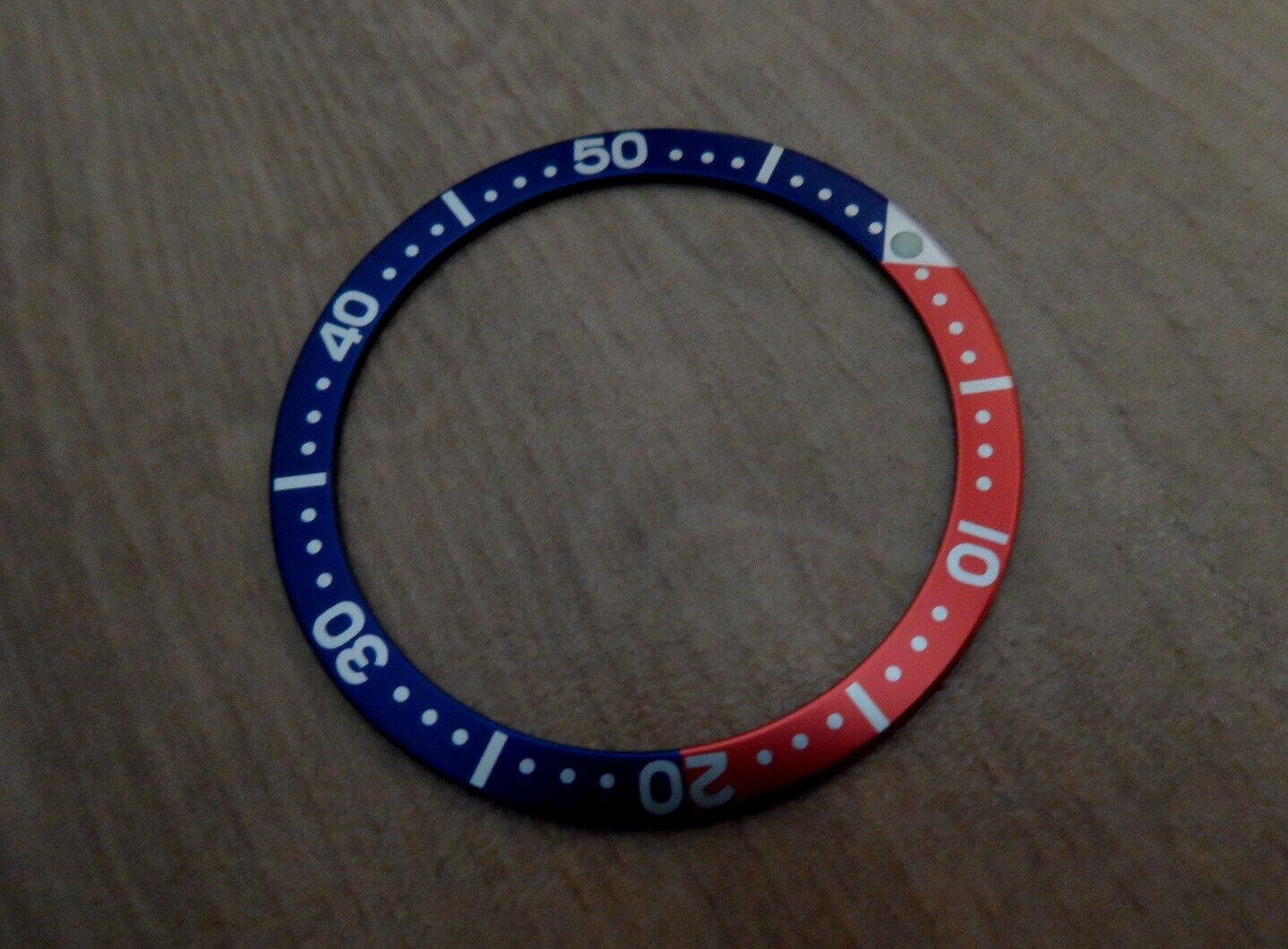 Flat Aluminum Pepsi Bezel Insert for Seiko SKX SRPD Bezel Blue Red+Adhesive Ring