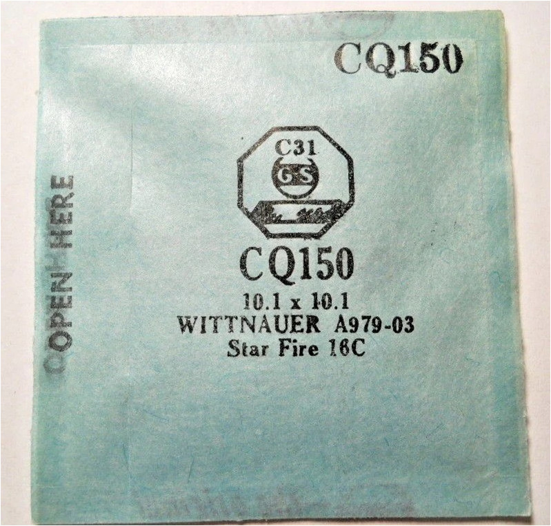 GS CQ150 Watch Crystal For Elgin 1604 Wittnauer A979-03 Star Fire 10.1 x 10.1 mm