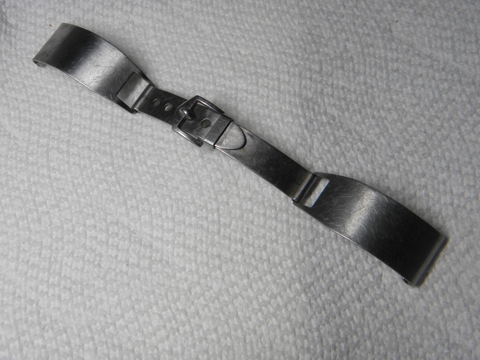 The Captain by Gemex Co Chrome Steel USA Made Watch Band Approx 15.5MM Lug Width