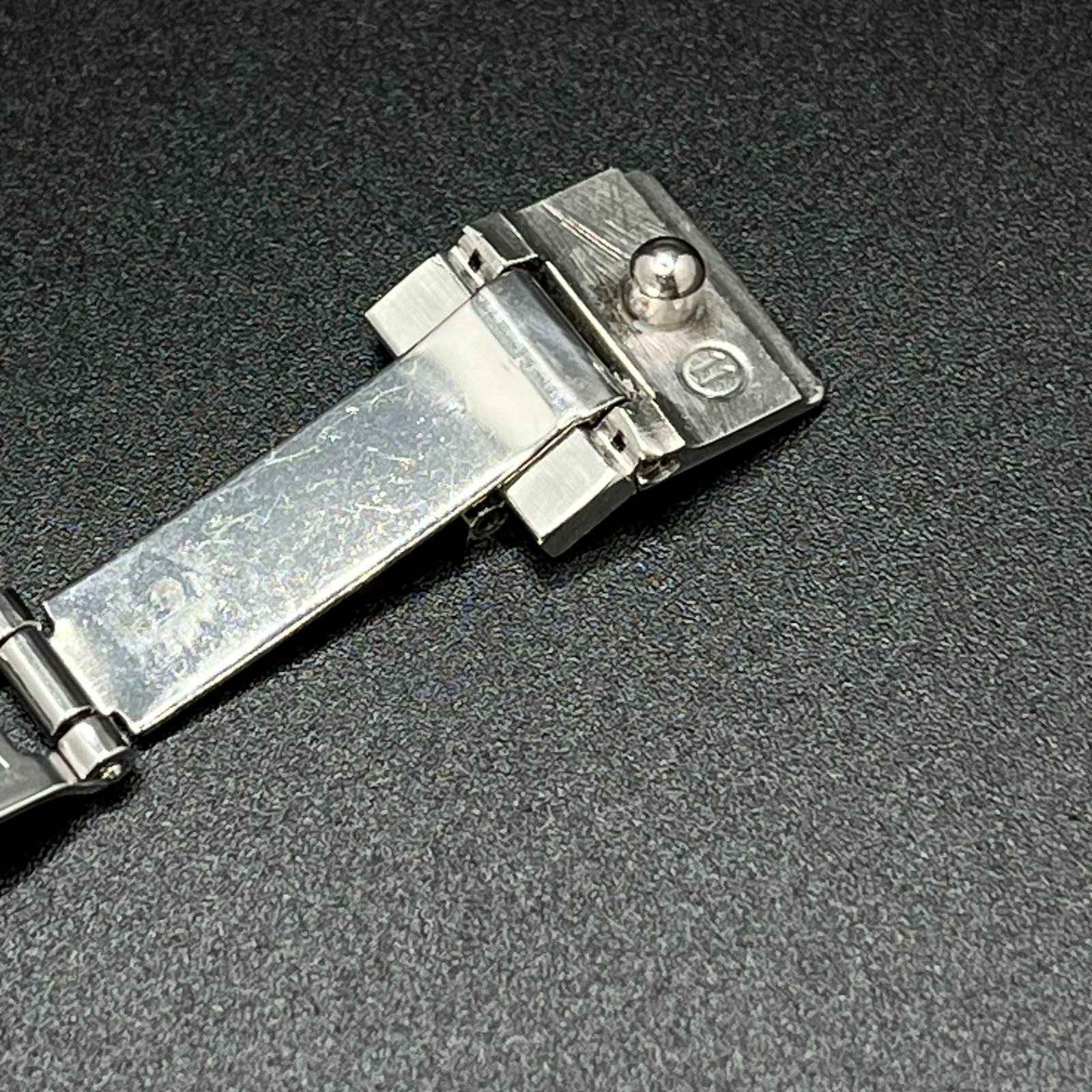 Authentic OMEGA Deployant Clasp 6104/465 Stainless Steel 18K Solid Gold Logo 12m