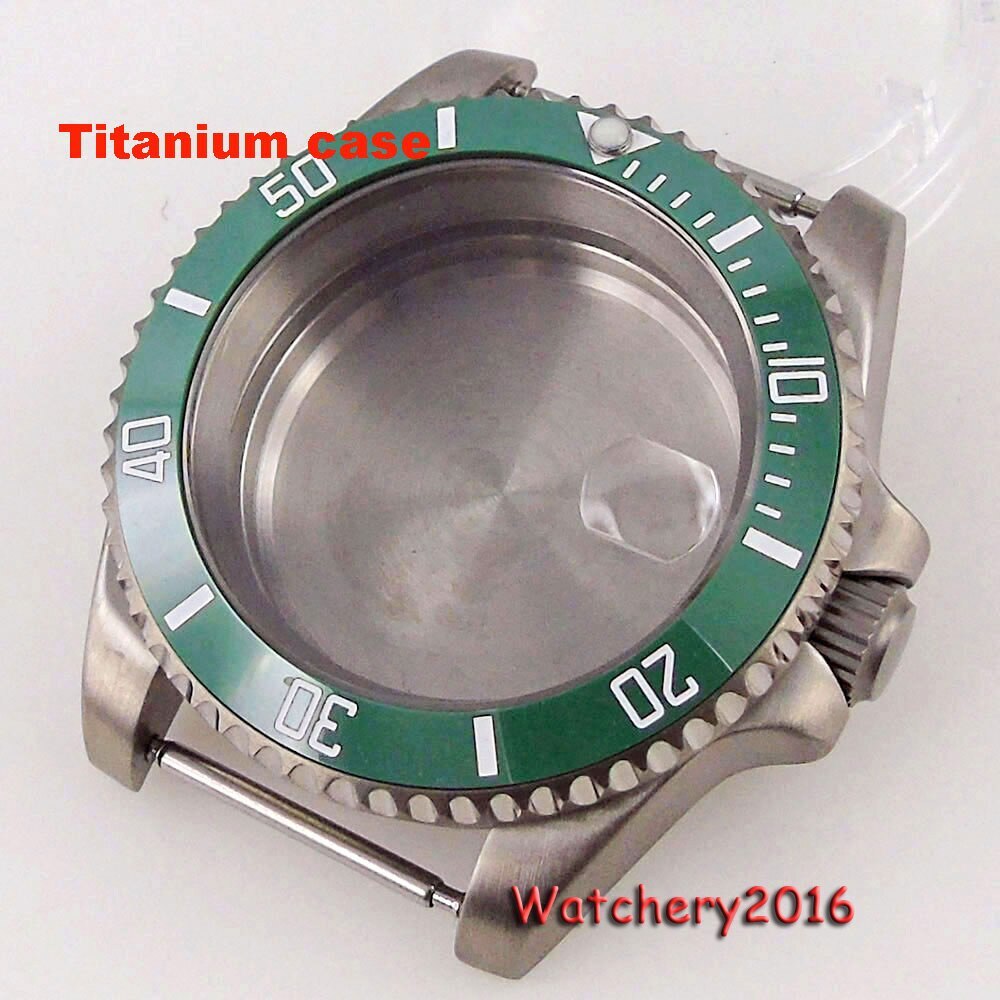 40mm 120 Clicks 20ATM Titanium Mens Watch Case sapphire crystals Fit Japan NH35A