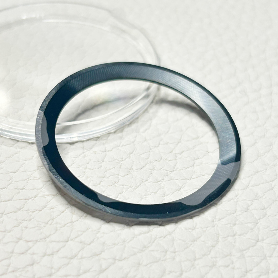 38mm Ceramic Black Gray Sloped Bezel insert 24 Hour Mod for NH35 Bruce Wayne