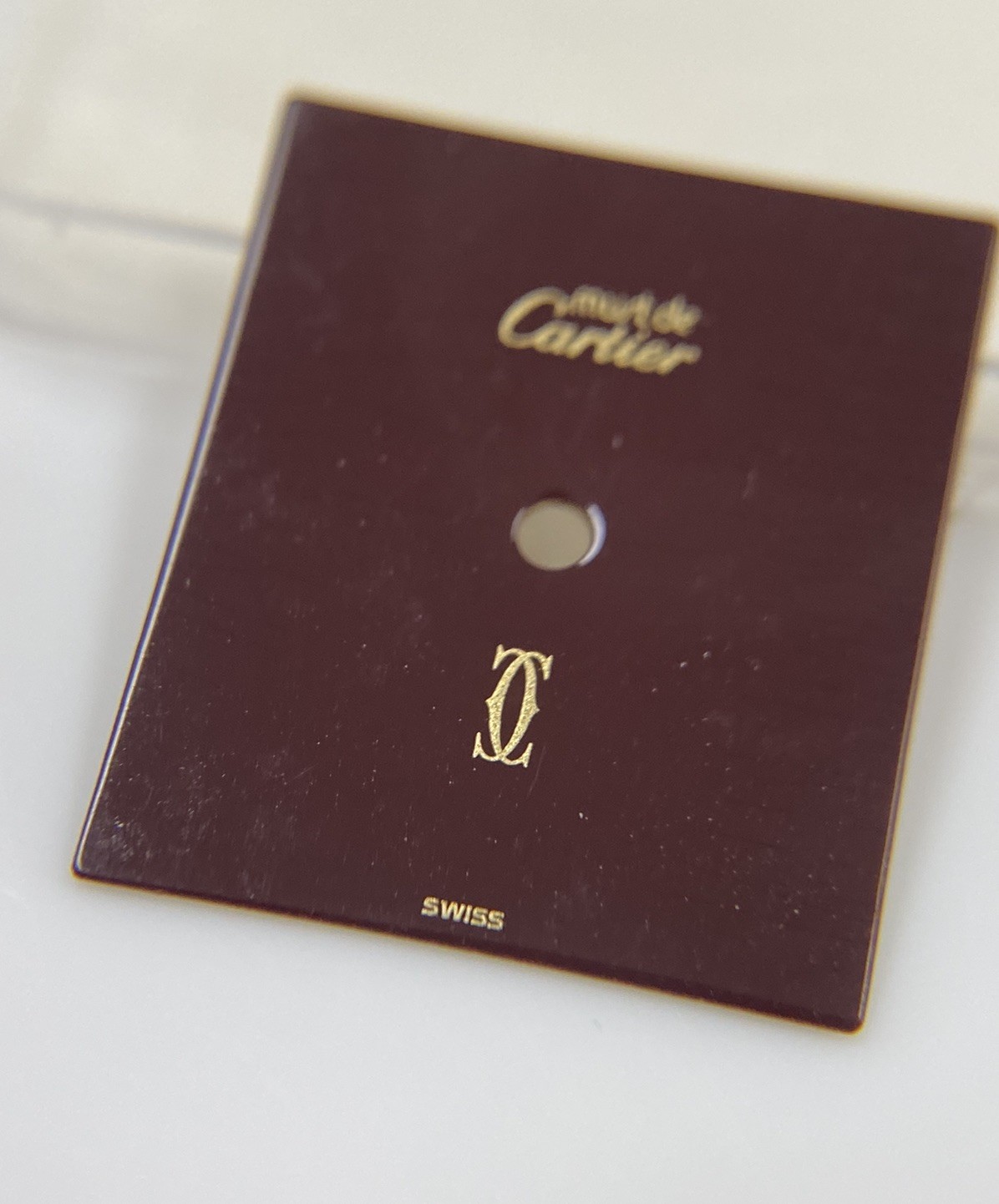 Original Cartier Must de Cartier Tank Vermeil GM/LM Burgundy Dial