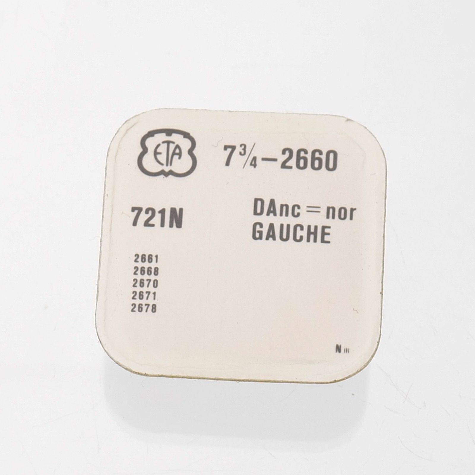 ETA 2660, 2677, 2681 Bestfit 721/2063 Balance Complete Watch Part New Stock