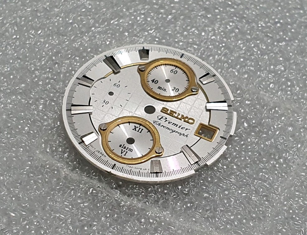 Seiko Premier Chronograph 7T62-0GP8 Watch Dial Part Genuine Seiko Dial Part
