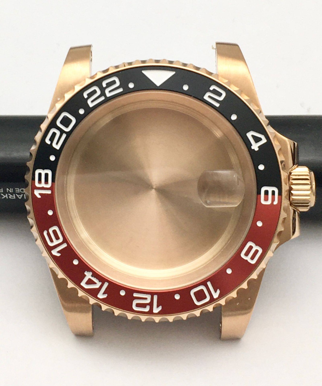 40mm Rose Gold Stainless Watch Case Mineral for Nh35 NH36 Movement 28.5mm Dial