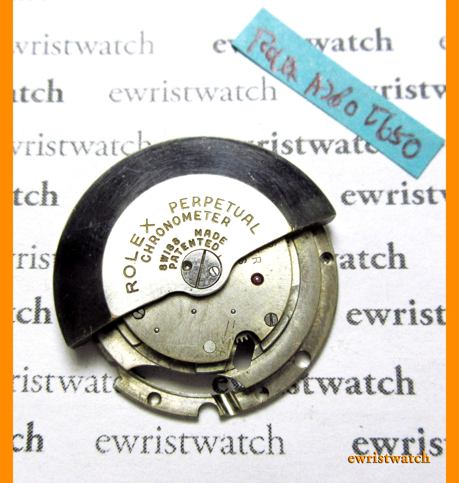 Genuine Rolex Complete Rotor w/Weight A-260 635 645 Semi Bubbleback Parts #5650