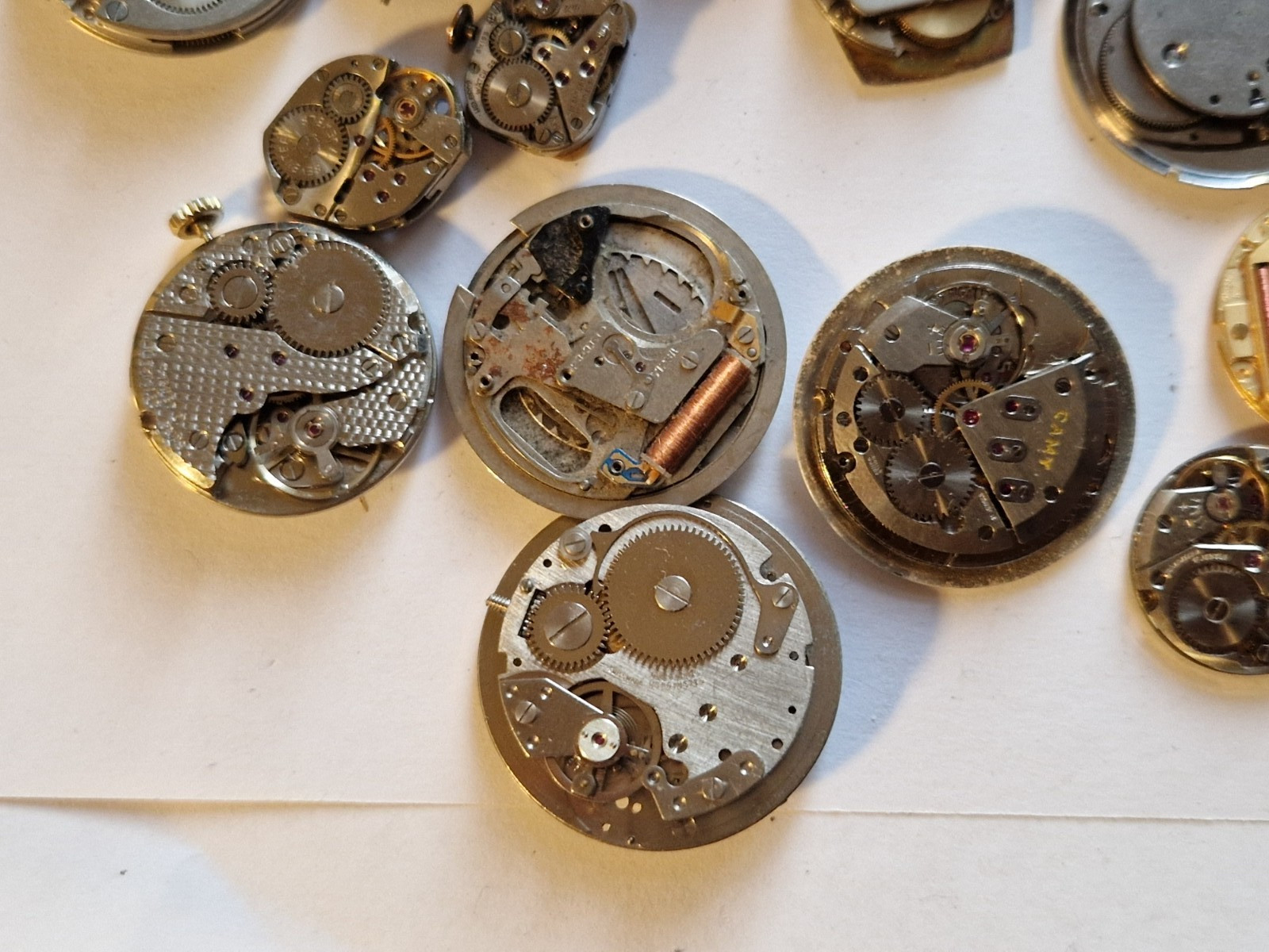 watchmaker movement lot timex rotary Eta Smiths Oris Balco camy mixed