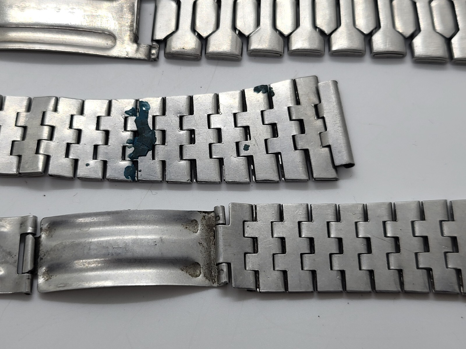 Vintage stainless steel bracelets USSR wristwatches different for spare parts