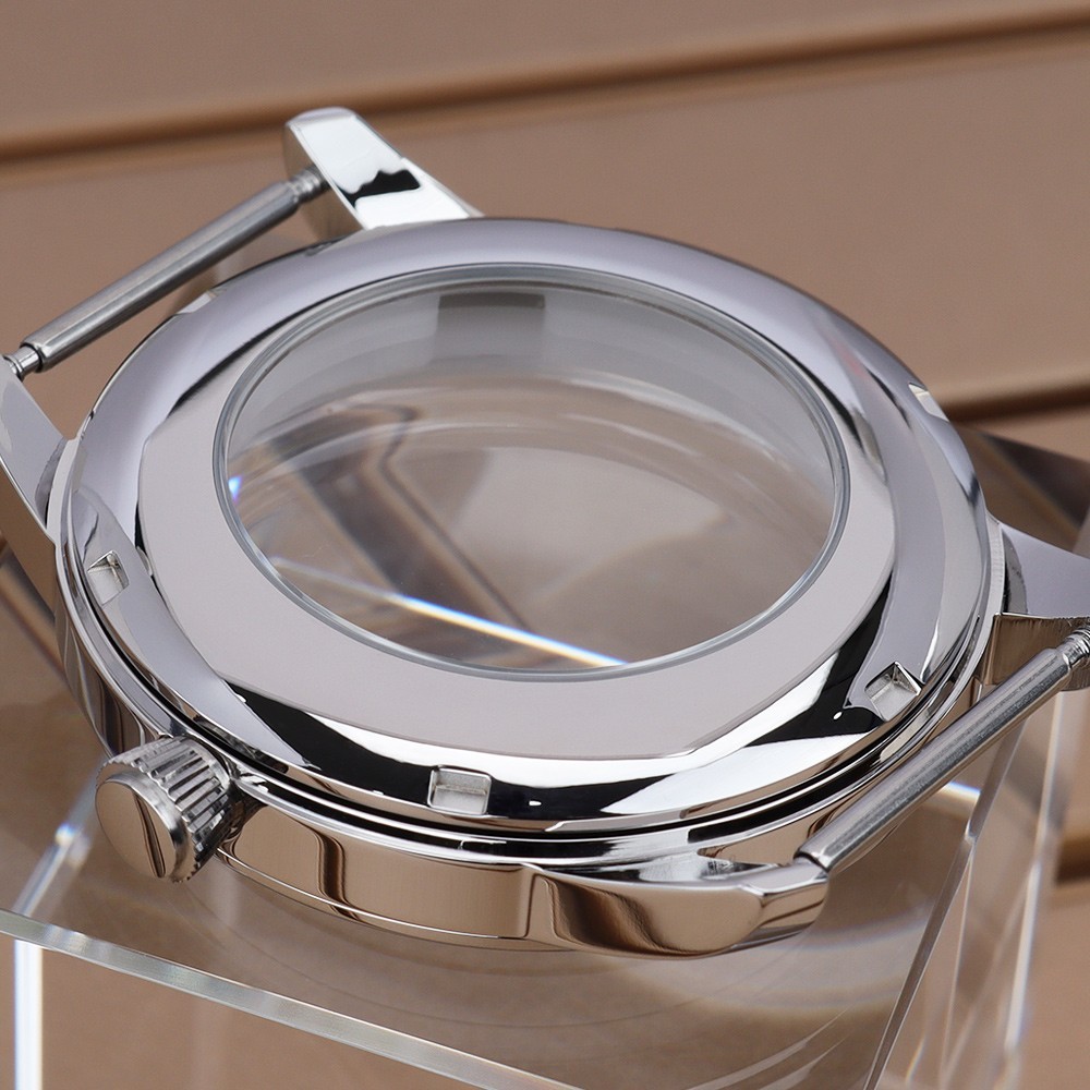 For Seiko NH34 35 36 38 Movement 40.6mm/33mm Silver Watch Cases 316L Stainless