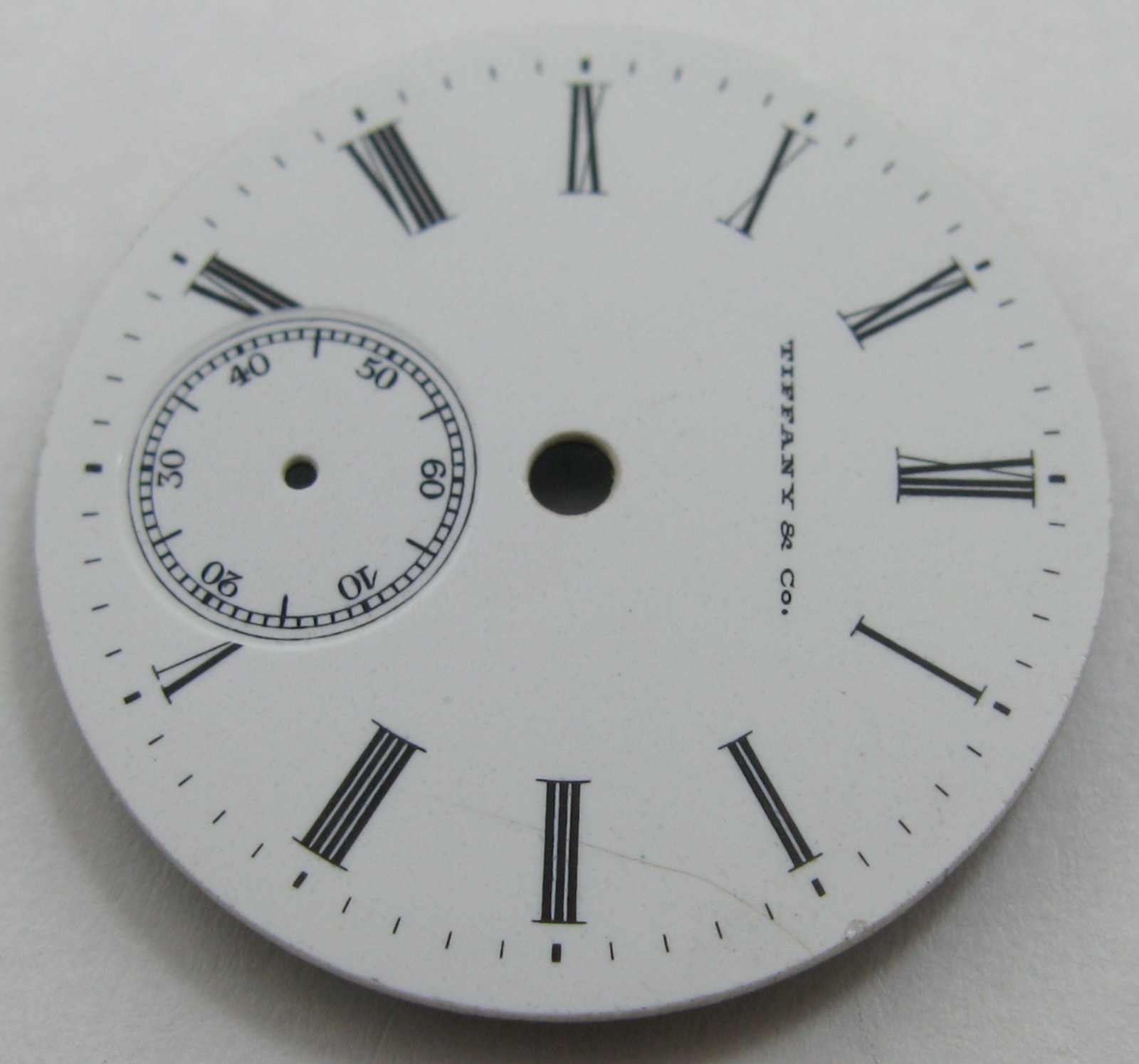 Vintage Porcelain Tiffany & Co. Watch Dial ø 25.7 mm