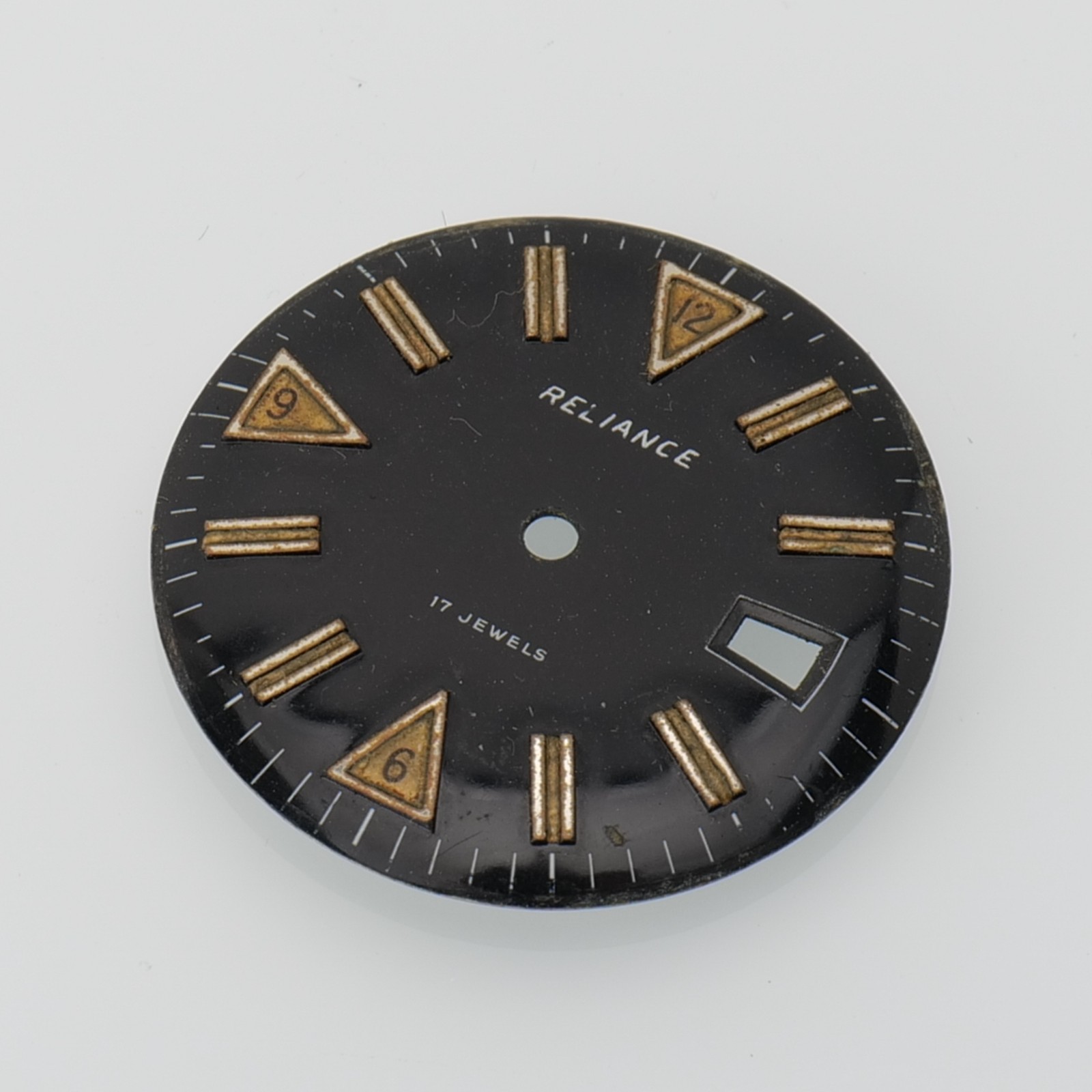 Rare Vintage Reliance 17 Jewels Skin Diver Dial Part Pre-Owned 29.3mm Date @ 3