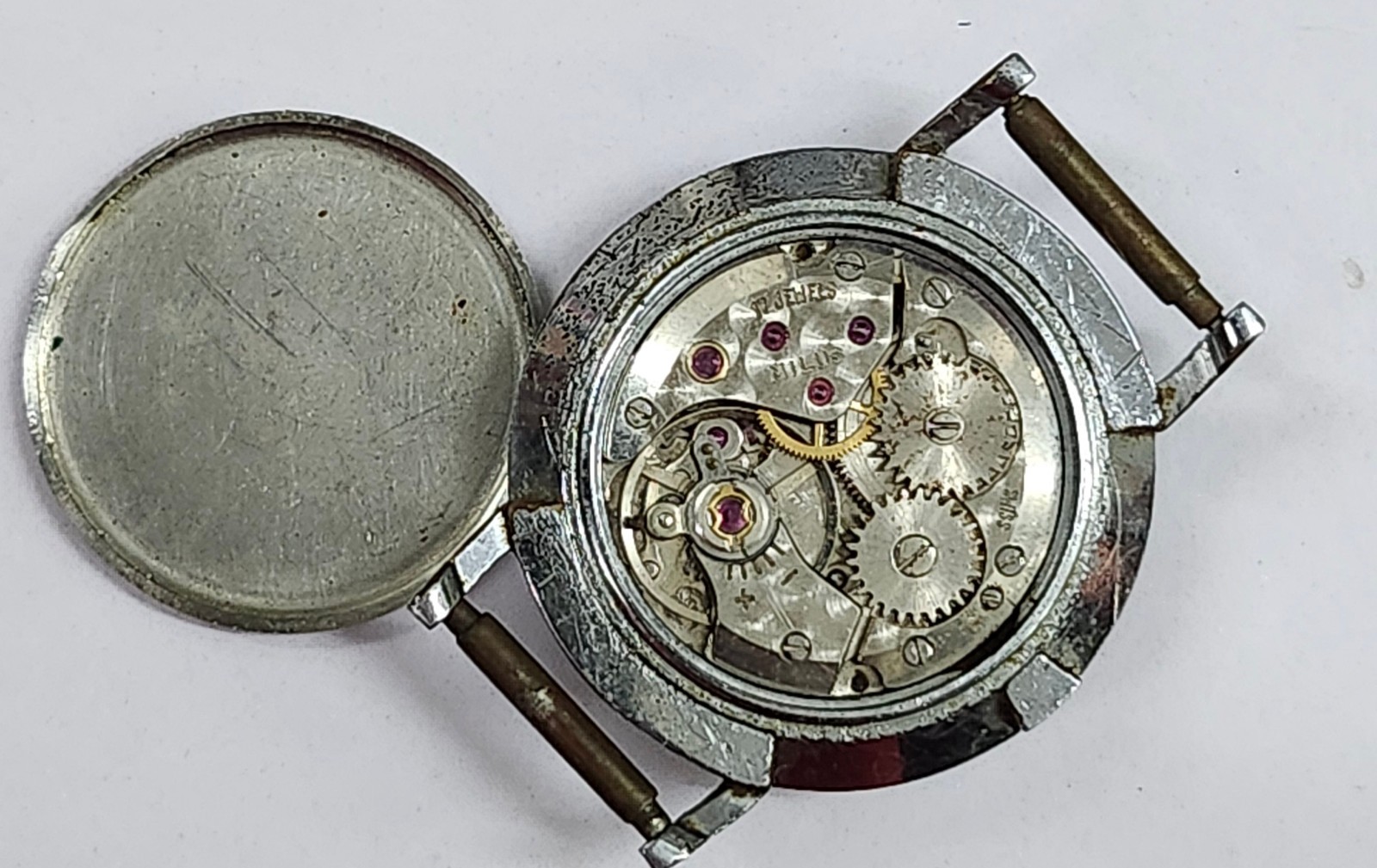 Milus 17 Jewels Manual Wind Swiss Watch Black Roman Dial – FOR REPAIR / PARTS