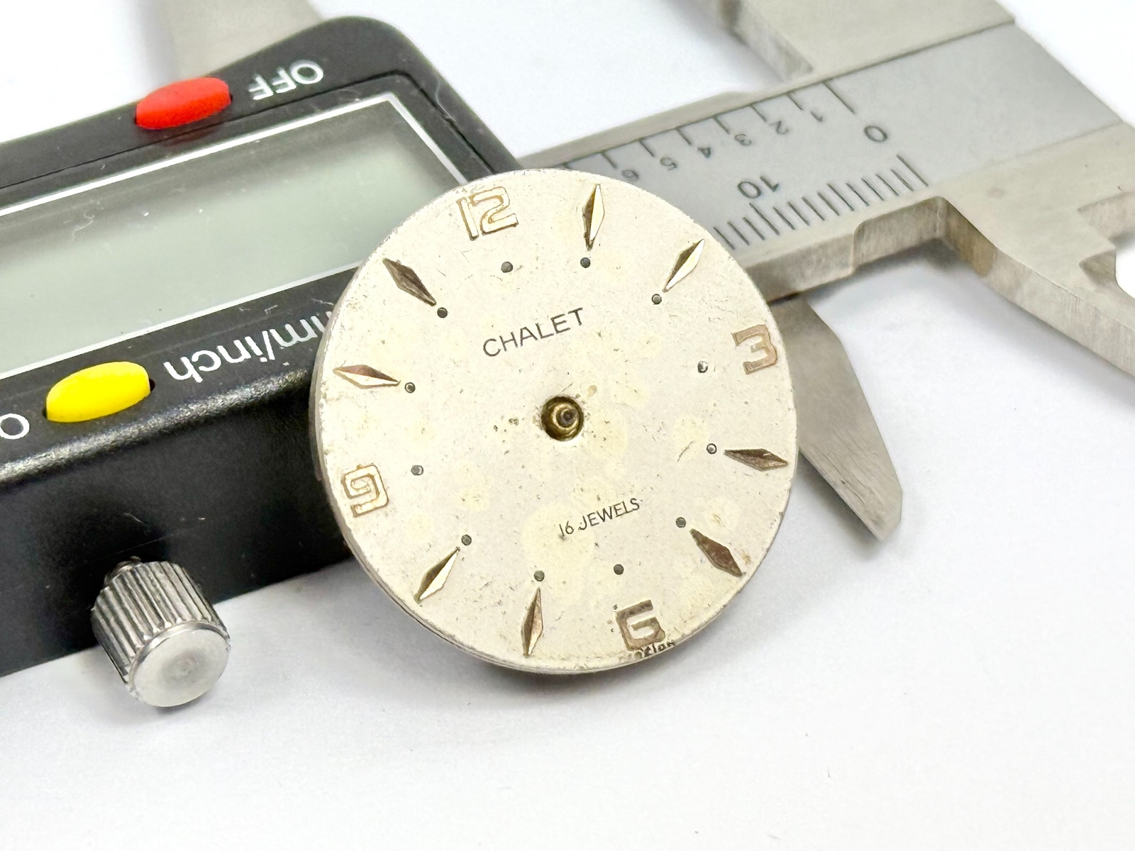 Chalet USSR 16-Jewel Mechanical Watch Movement Dial Hands Vintage Repair
