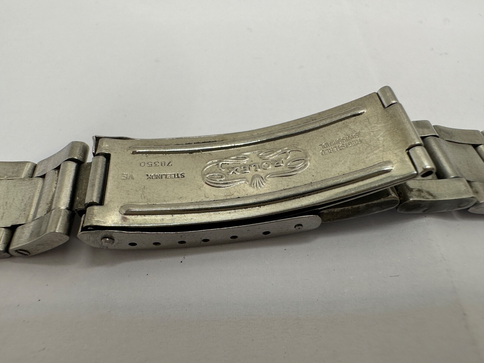 ORIGINAL Rolex 78350 Steel Band with 557 Endlinks Good Condition 19MM Code VE !