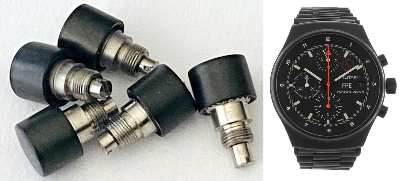 PORSCHE CHRONOGRAPH Lemania 5100 BLACK Push Button