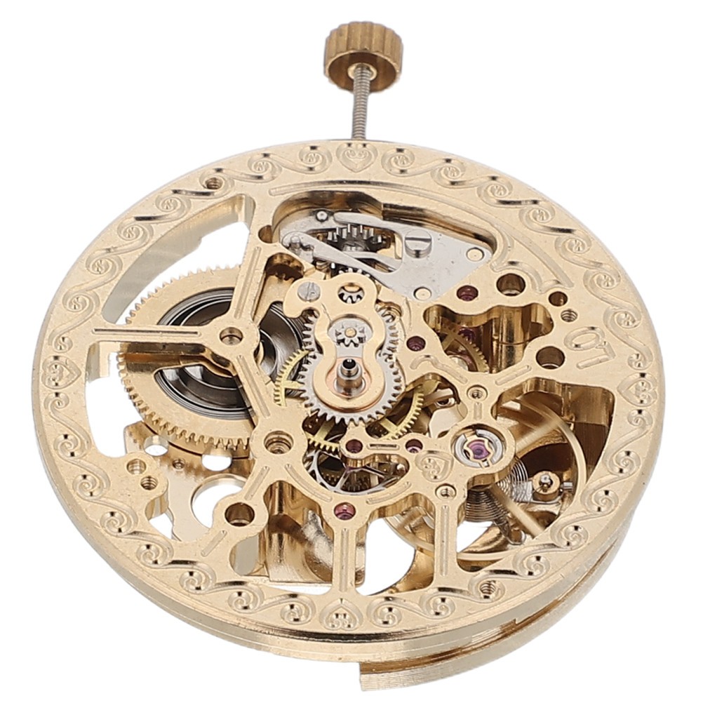 Reusable Tungsten Steel Automatic Mechanical Hollow Movement for Wristwatch DIY