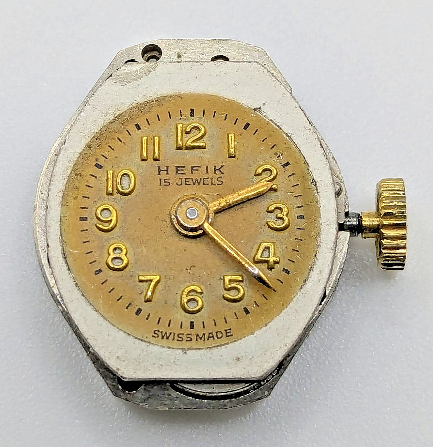 FHF 60 HEFIK Speedwell Manual Wind Watch Movement Swiss Made 15 Jewels Untested