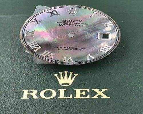 Authentic Rolex DateJust36 Dark Mother Of Pearl Shiny Silver Roman Numerals