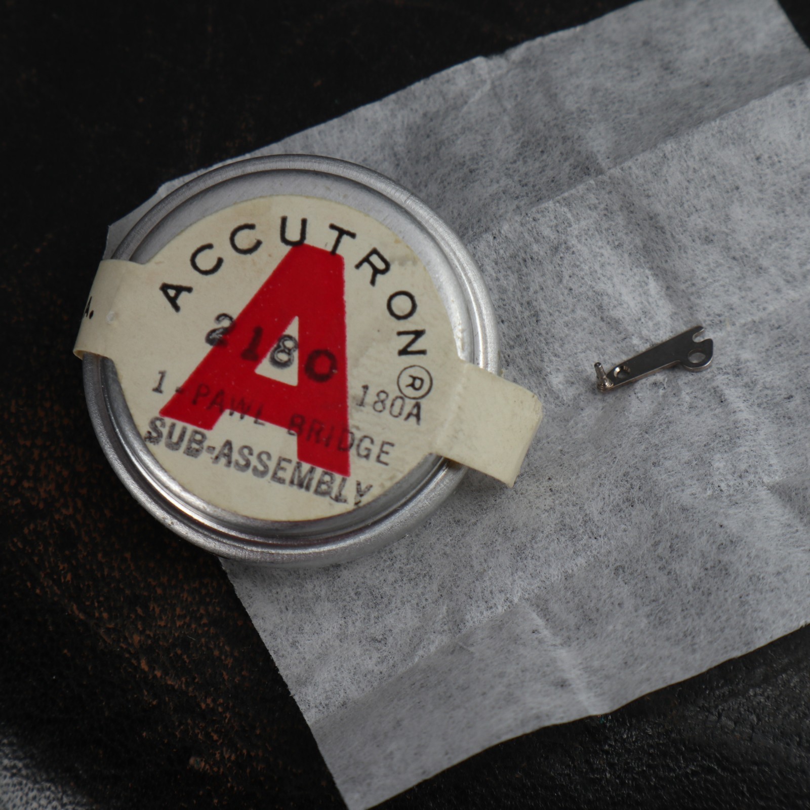 Bulova Accutron 2180, Pawl Bridge Sub Assy, Part #180A, New Old Stock Watch Part