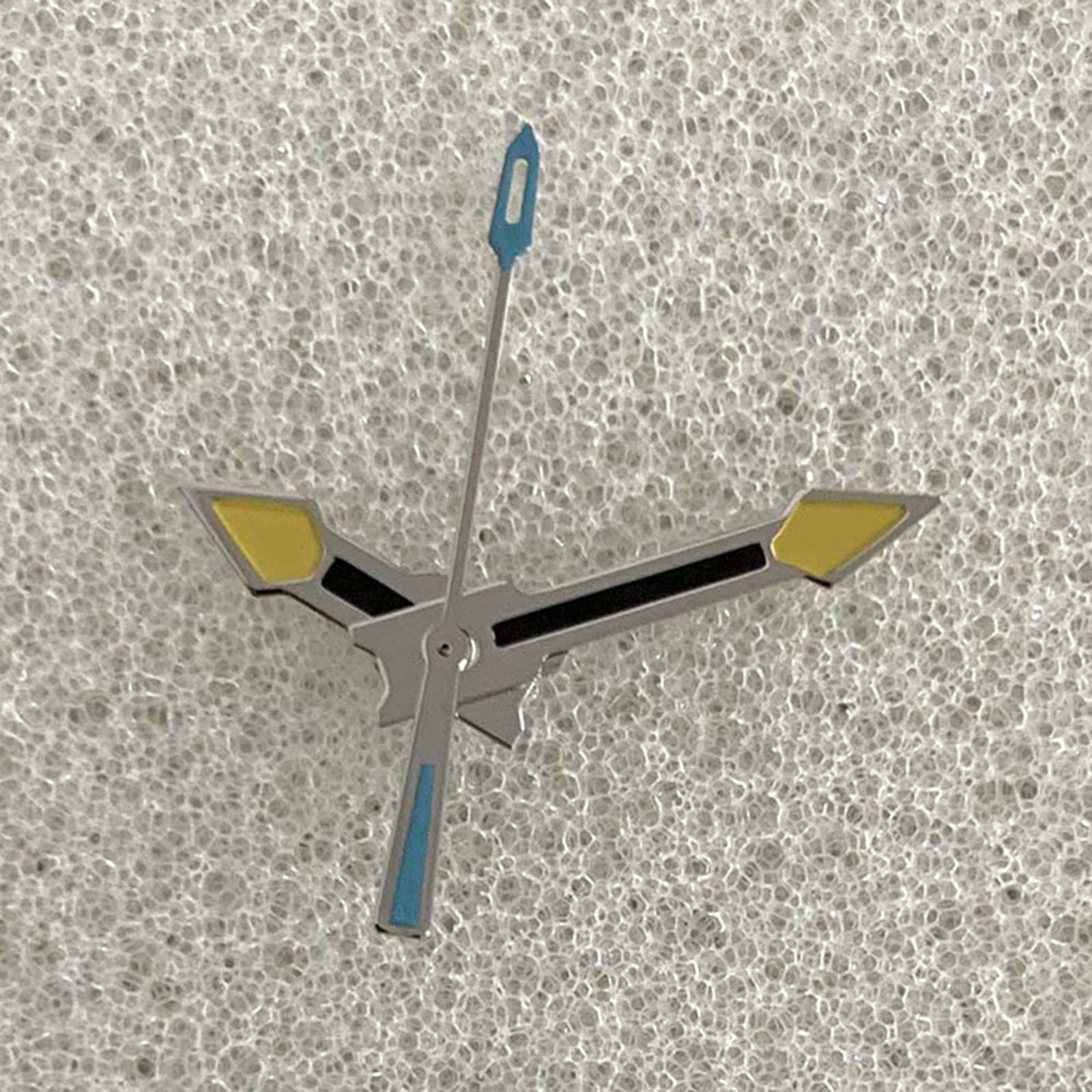 Silver Edge Black Yellow Blue Watch Hands for Japan NH35/NH36/4R/7S Movement