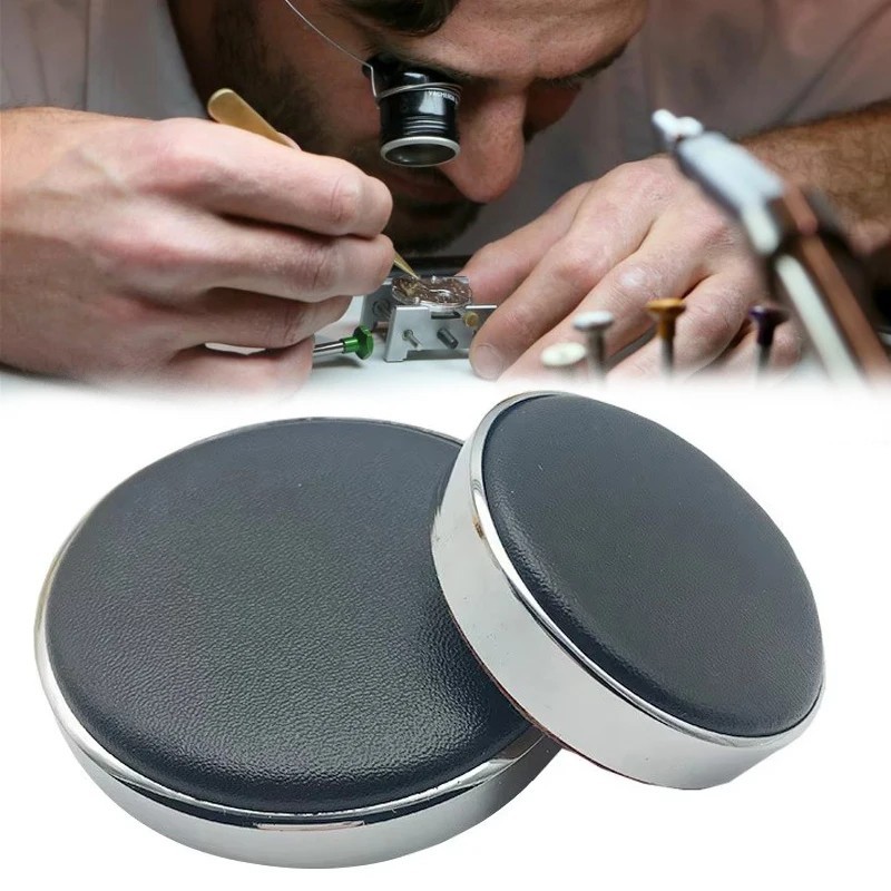Watch Jewelry Movement Casing Cushion Pad Leather Protecting Holder Professional