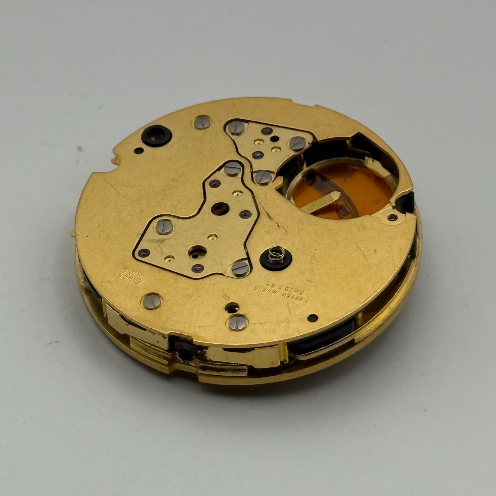 Ronda 4120.B Watch Movement Quartz Swiss Black Date 7 Jewels Parts Repair 28.5mm