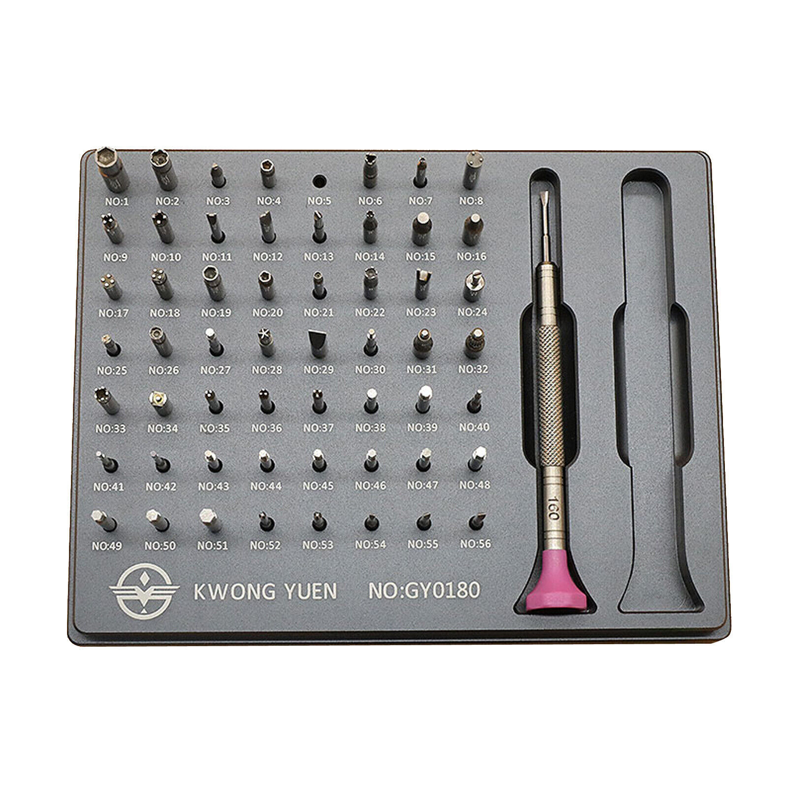 New Watchmakers Assortment Of 56 Tips Stainless Steel Watch Screwdriver Set.