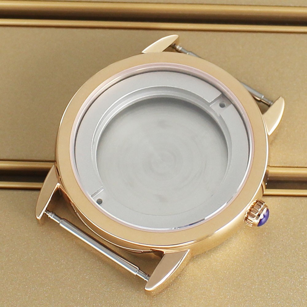 Sapphire 42mm Classic Pilot Watch Case Steel 10ATM For ETA 2824 PT5000 Movement