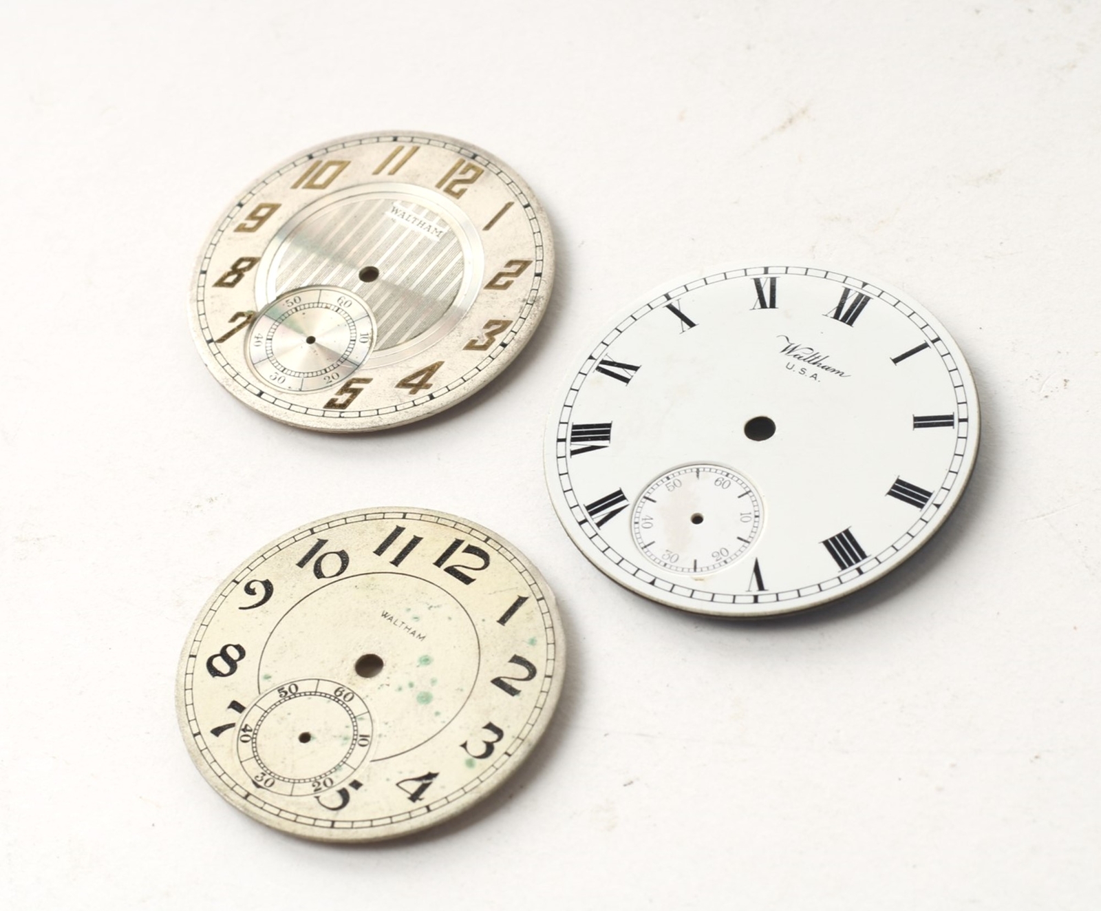 Waltham Pocket Watch Porcelain/Steel Dials-AA-107