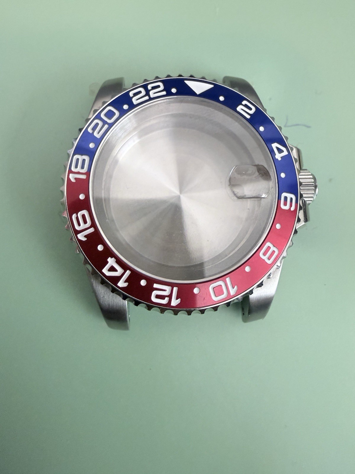 40MM 24 Hour Pepsi Unidirectional bezel 20ATM Watch Case Sapphire Fit NH34 NH35A