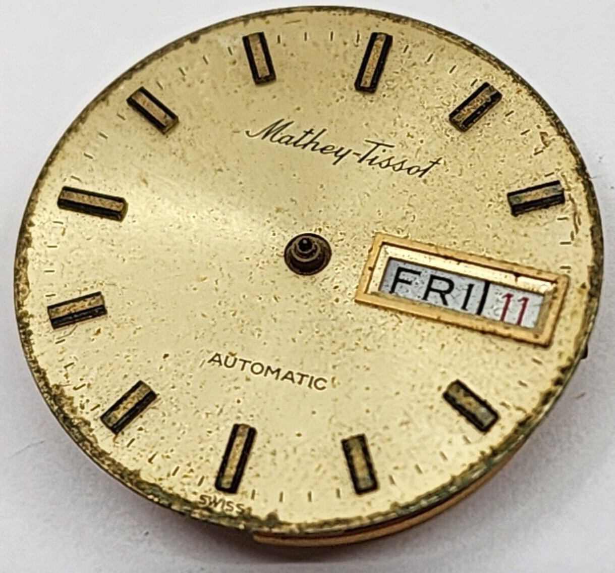Vintage Mathey-Tissot 718 17 jewel automatic men’s wrist watch movement w/ hands