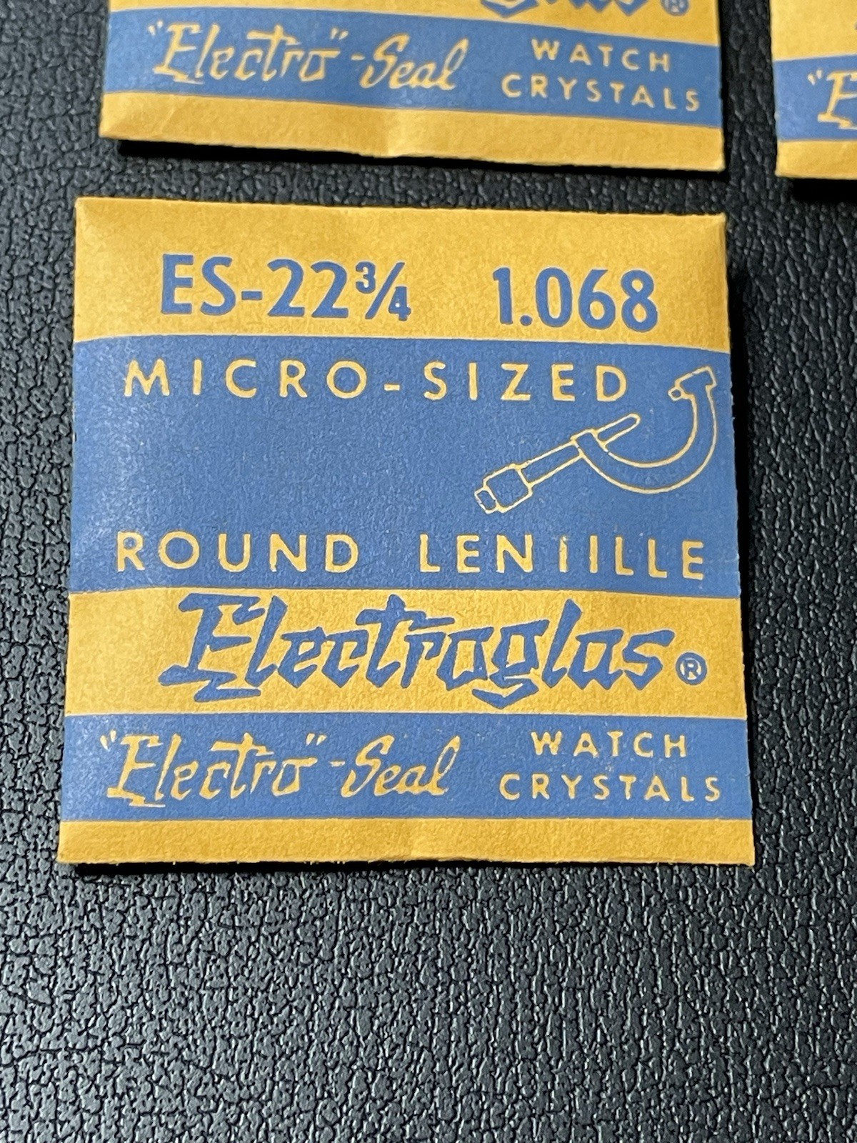 x3 NOS Electroglas Electro-Seal Round Lenille ES-22 3/4 1.068 Watch Crystals