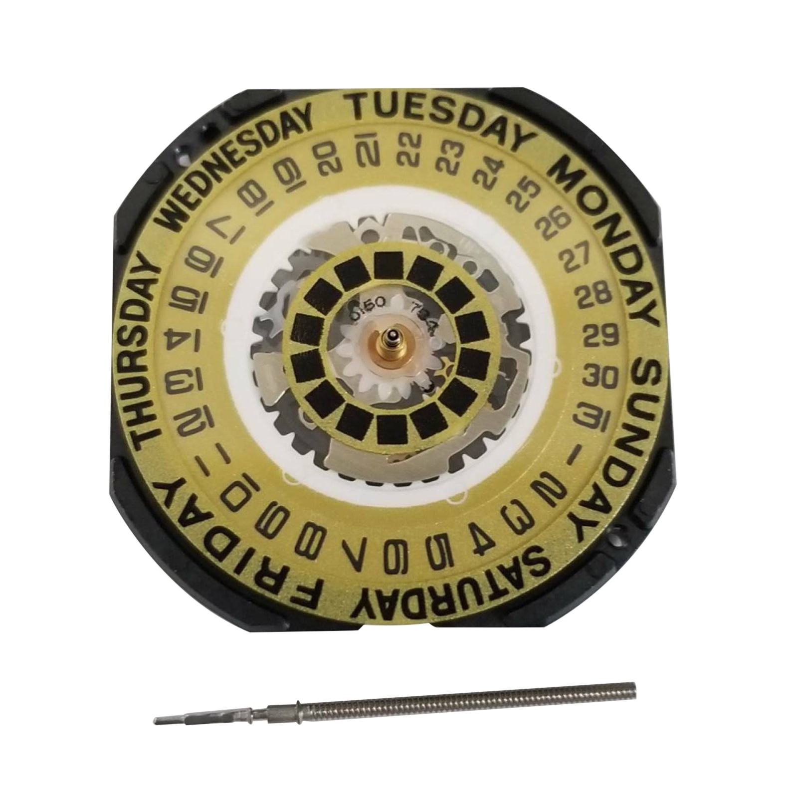 11½ ‴ Quartz Watch Replacement Movement Date Wide Day Watches For VX44E 11½ ‴