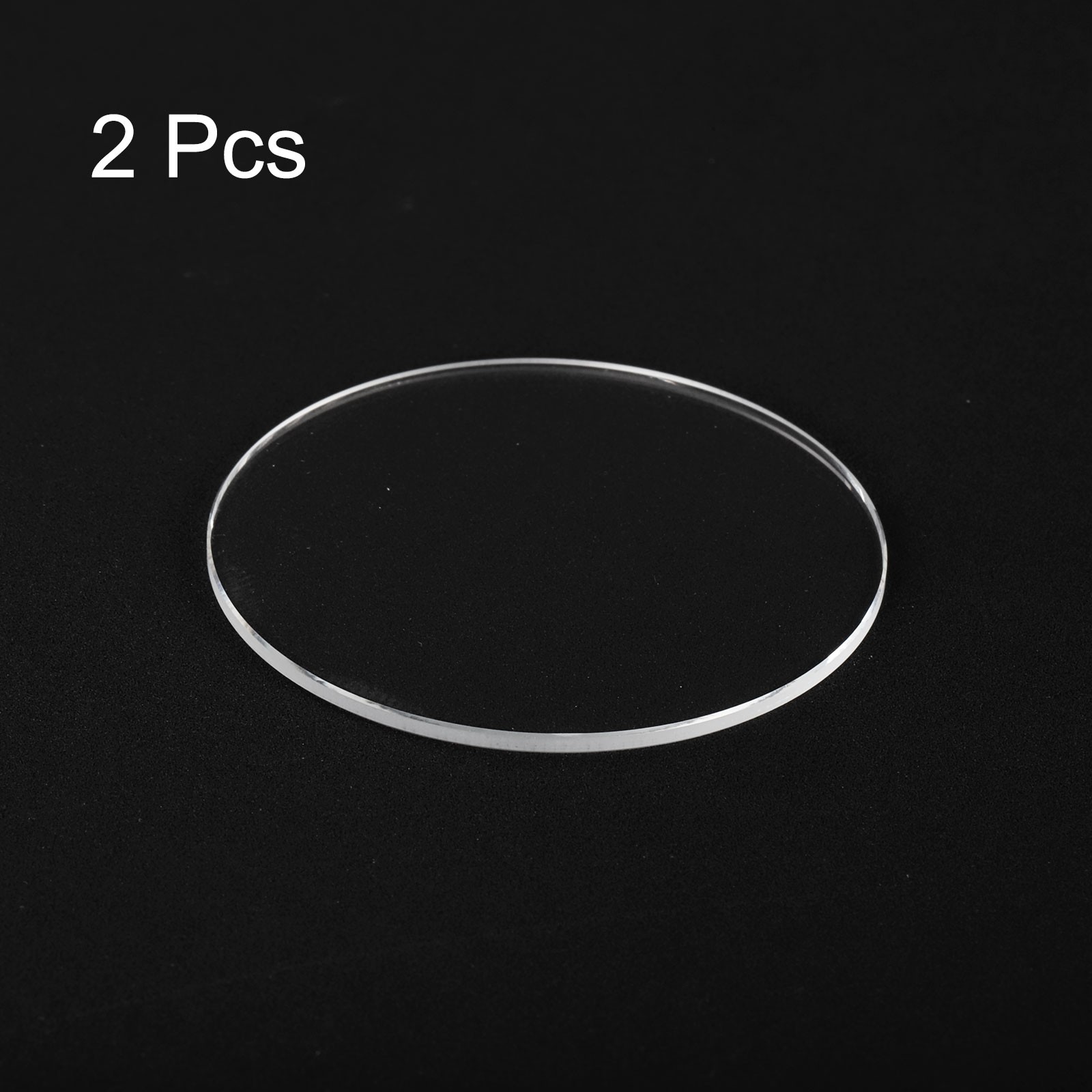 2pcs Watch Crystal Glass Lens 37mm x 1.0mm Beveled Edge Flat Glass Crystals Lens