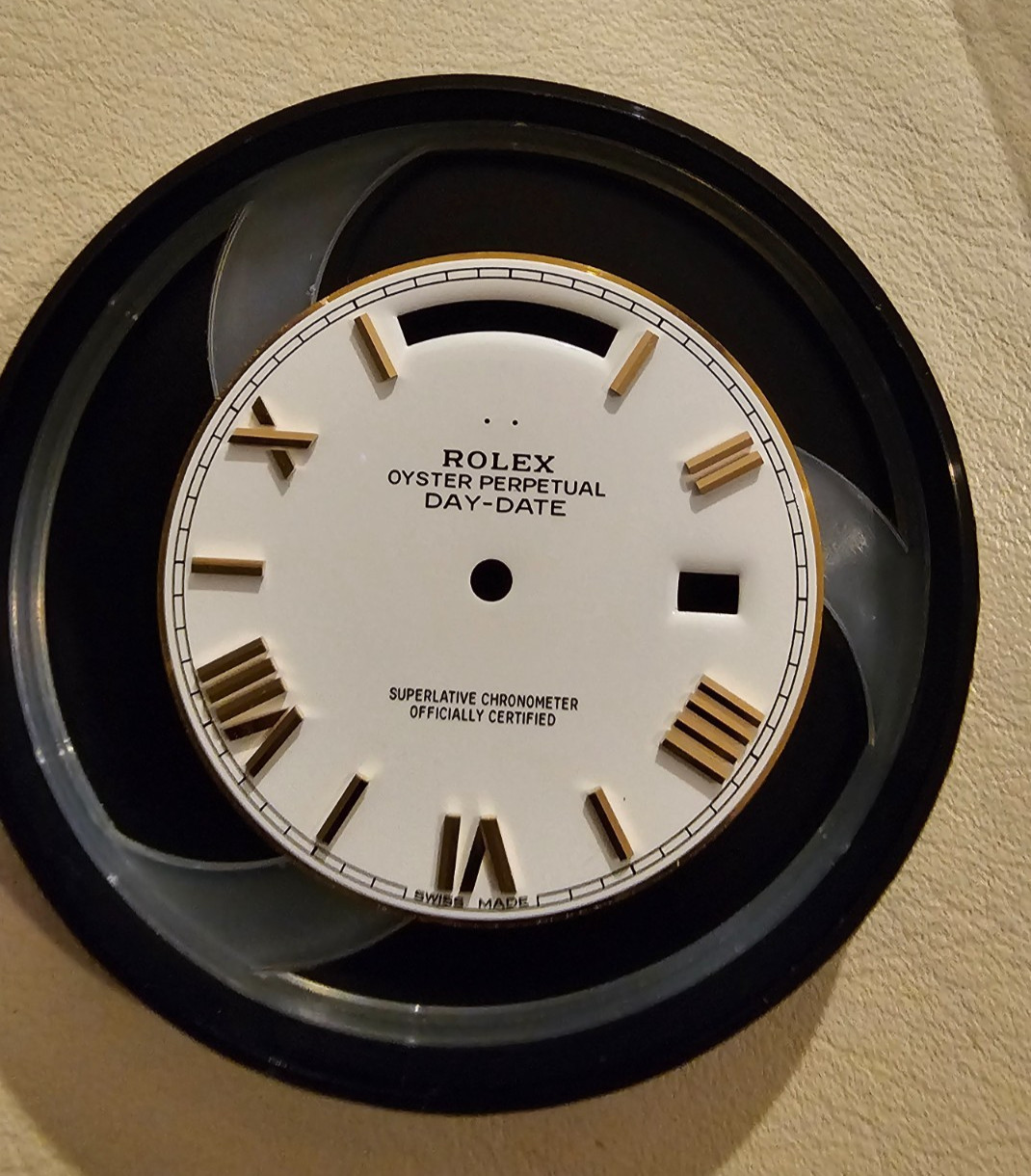 Genuine Rolex Day-Date 40 Dial – White Roman “Porcelain” – Ref 228238/228235