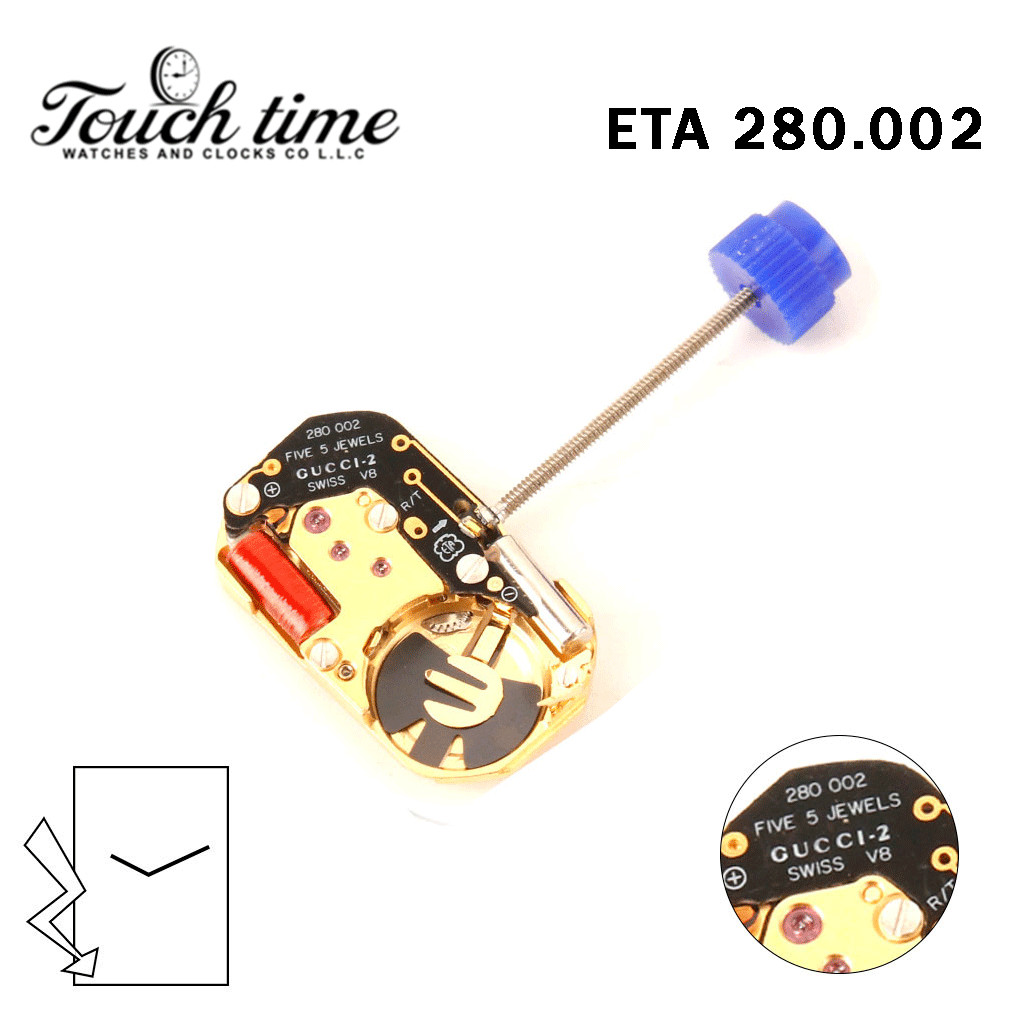 ETA 280.002-GUCCI-2-Swiss Quartz Movement-Without Disk-2 Hands.