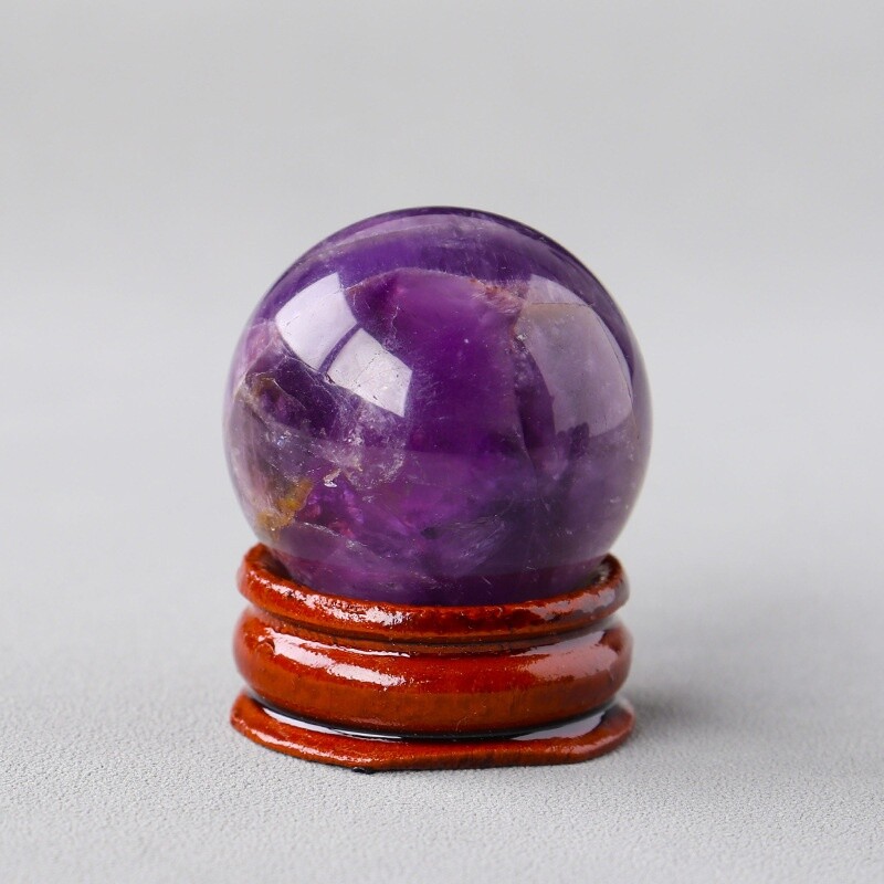 Natural Crystal Sphere Healing Stone Ball Reiki Feng Shui Meditation Desk Decor