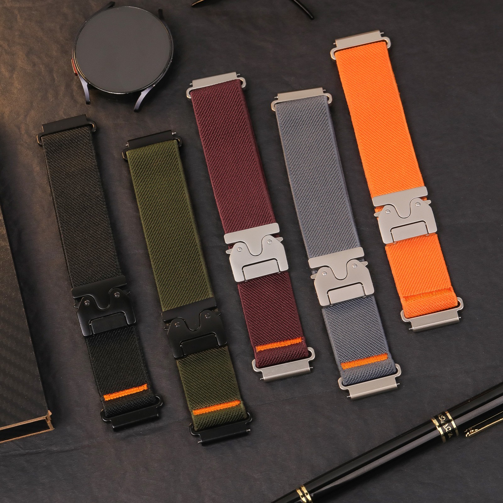 Parachute Nylon Strap Watch Band 18-22mmUniversal Fit for Multiple Smartwatches