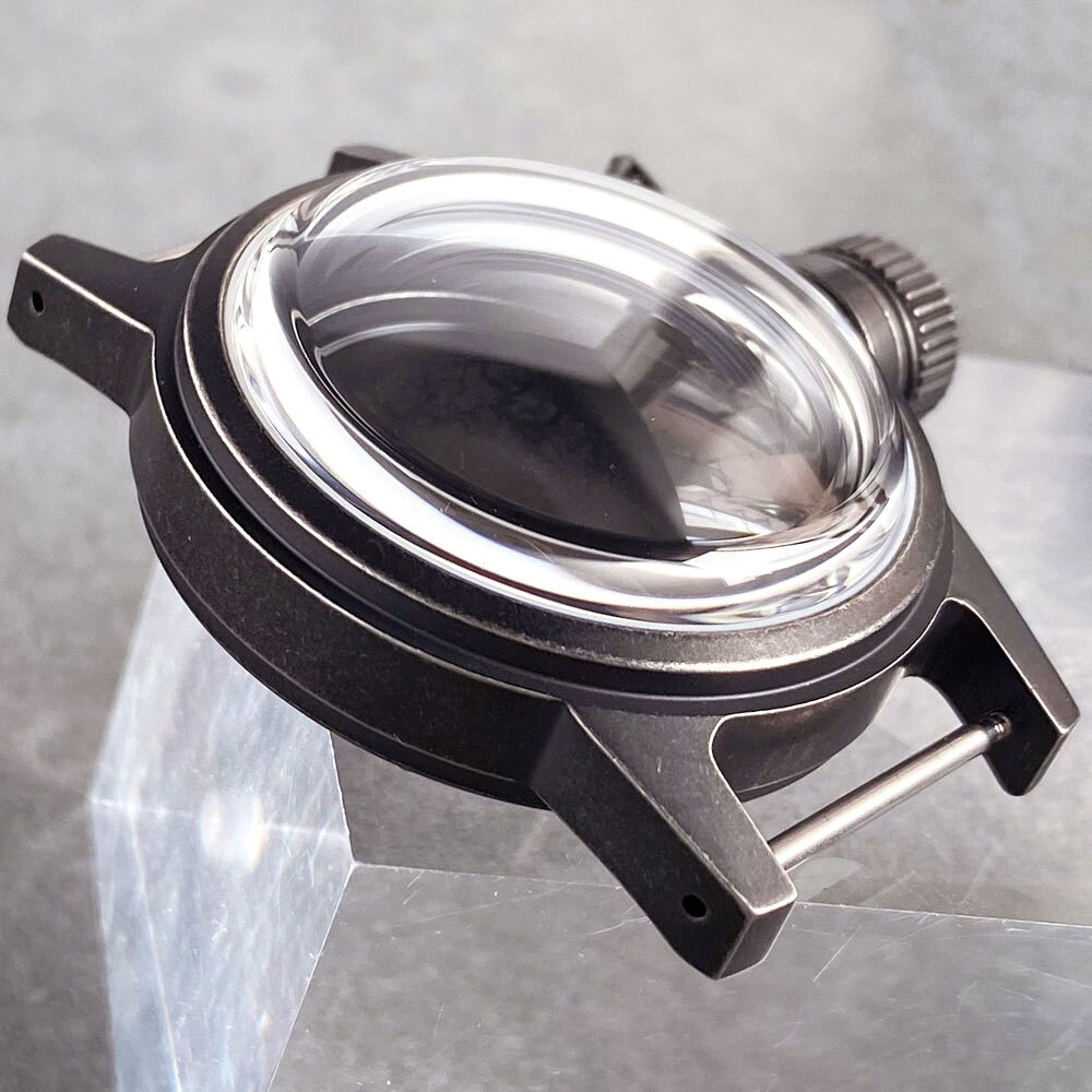 36mm Black Silver 200M Dive Watch Case Domed Sapphire Fit NH35 NH36 ETA2824 PT