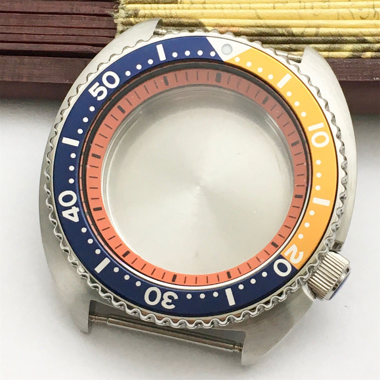 Steel Inner Shadow Watch Case Diving Watch Case for NH35A/NH36A SKX007 Movement